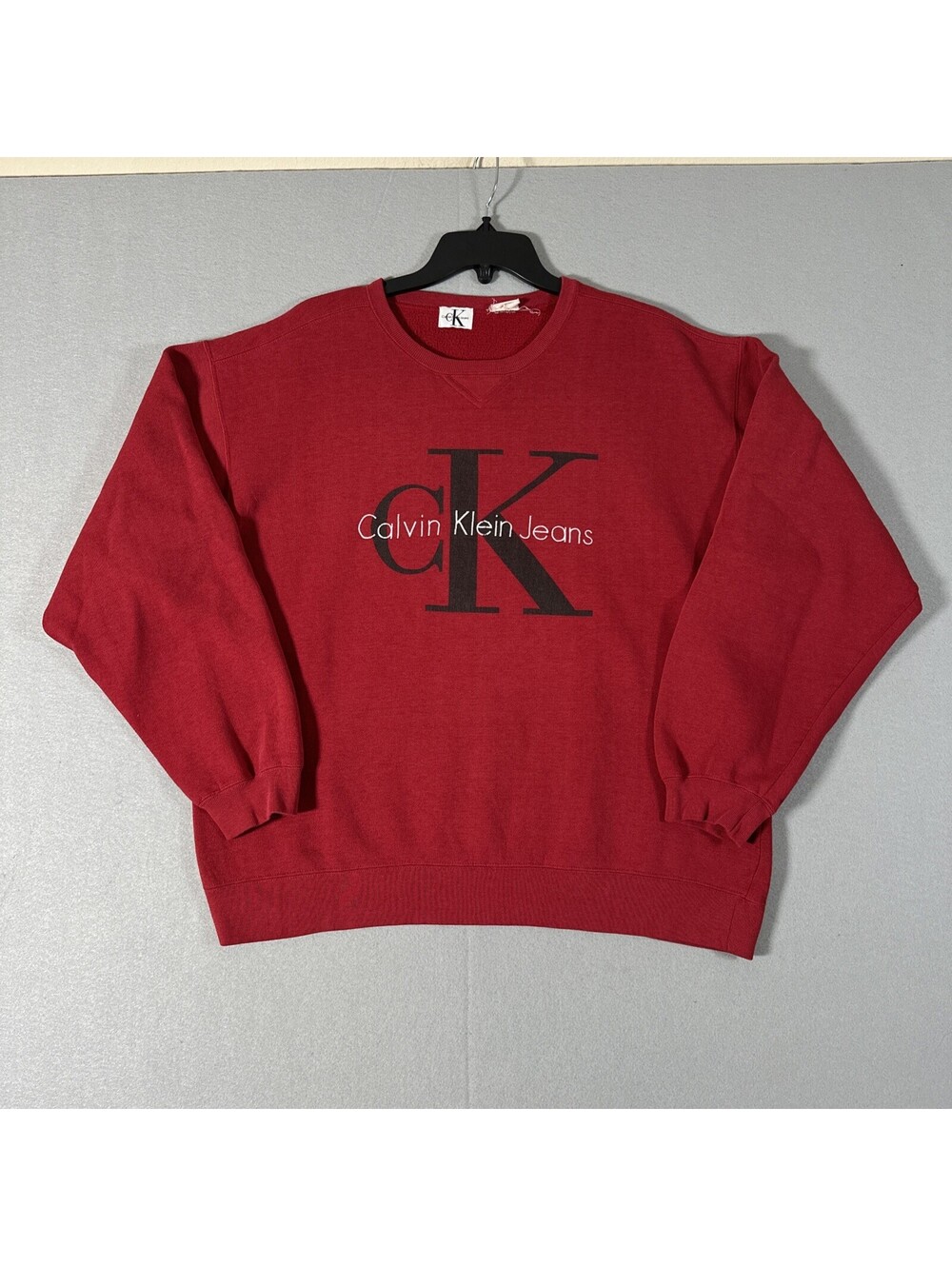 Vintage 90s Calvin Klein Jeans Sweatshirt Crewneck Size Large? Red
